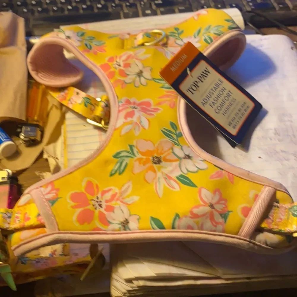 Floral dog harness sz. M